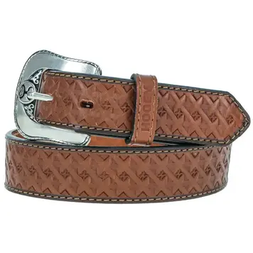 HOOey Youth Hands Up Basket Weave Natural Belt