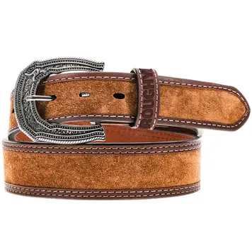 HOOey Boseman Tan Roughout Leather Roughy Belt