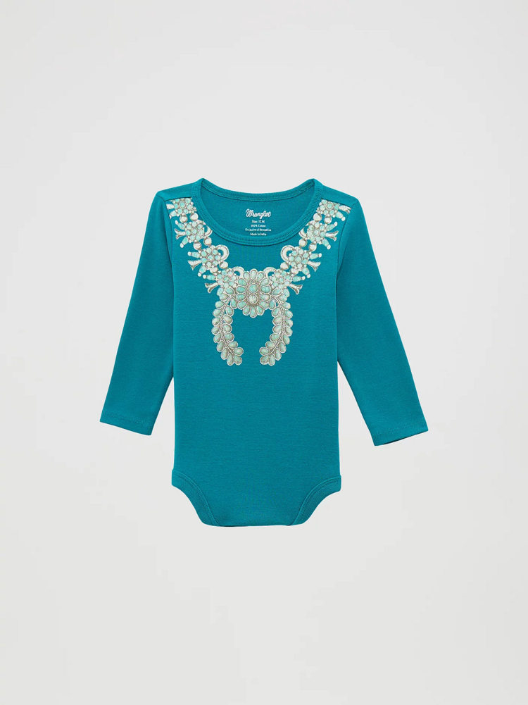 Wrangler Infant Squash Teal Bodysuit