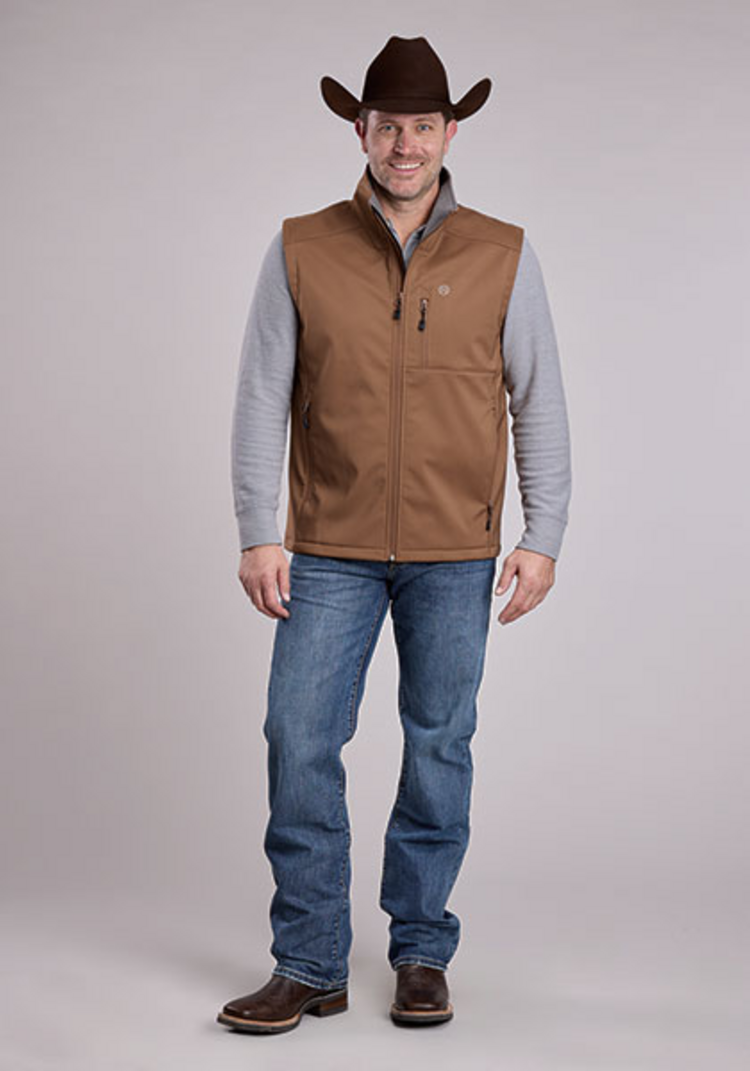 Roper Ripstop Zipper Vest Tabacco