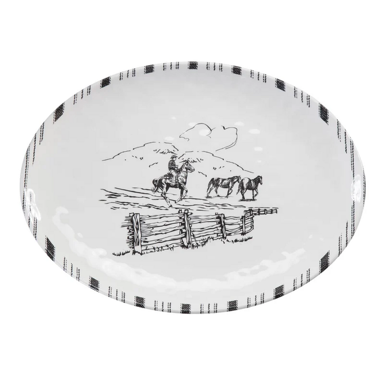 HiEnd Accents Ranch Life 14PC Melamine Dinnerware Set