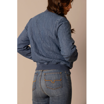 Kimes Ranch Marino Bomber Light Wash Indigo Jacket M