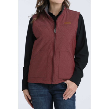 Cinch Reversible Vest Burgundy Charcoal