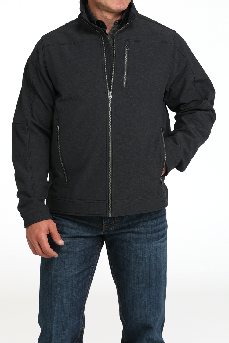 Cinch Zip Bonded Jacket Black