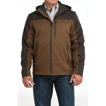 Cinch Two Tone Hooded Bonded Jacket Brown