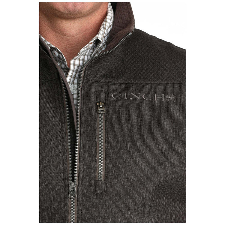 Cinch Zip Bonded Vest Brown