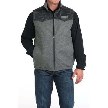 Cinch Zip Wooly Vest Grey