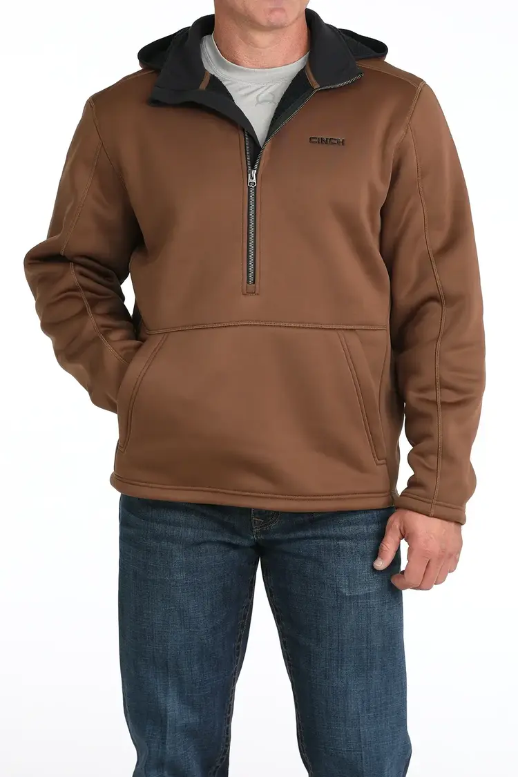 Cinch Sherpa Backed Fleece Hoodie Brown