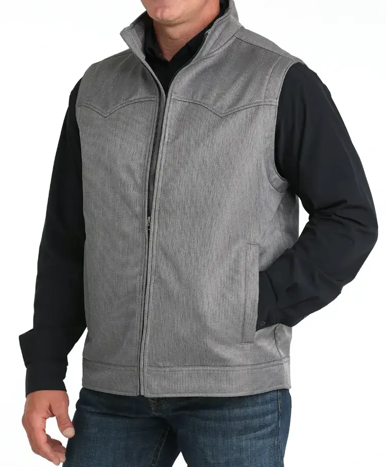 Cinch Zip Bonded Vest Grey