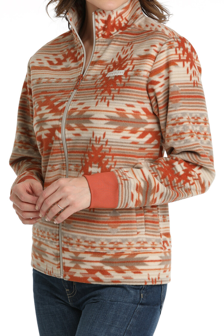 Cinch Southwestern Fleece Jacket Stone/Gray/Coral