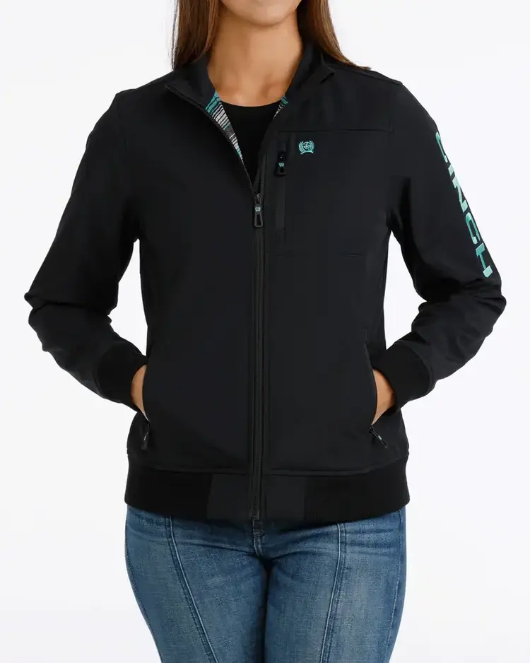 Cinch Waterproof Jacket Black Turquoise