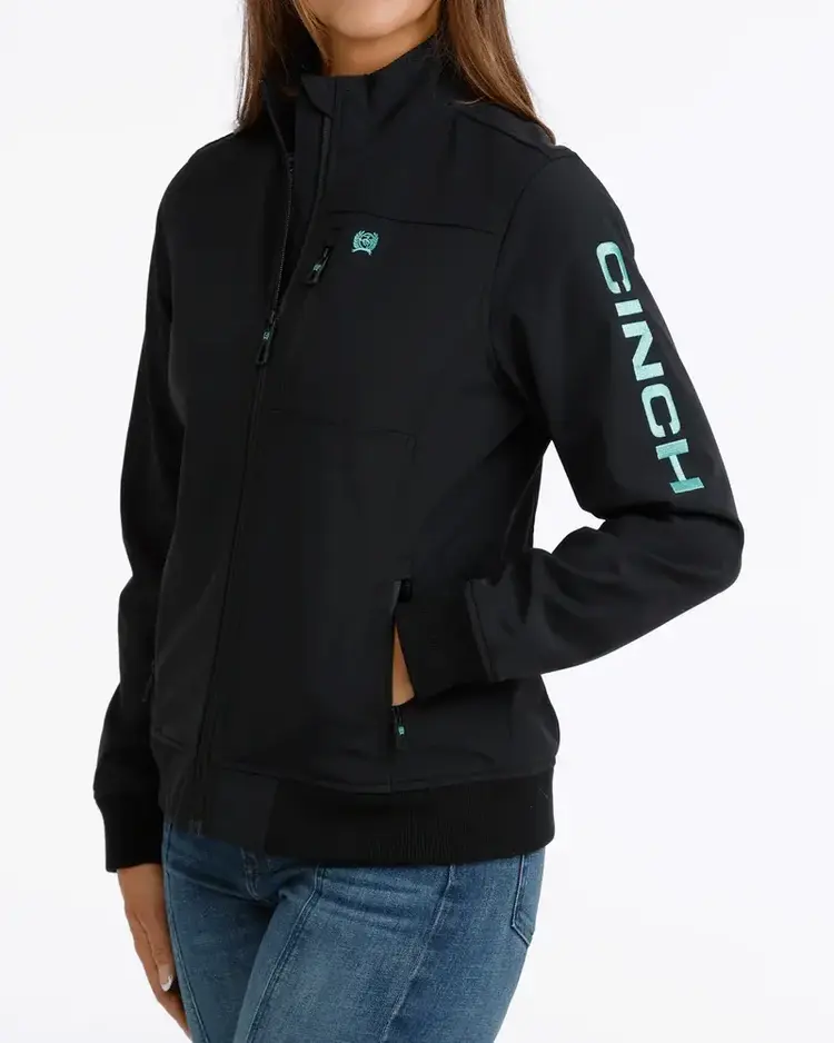 Cinch Waterproof Jacket Black Turquoise