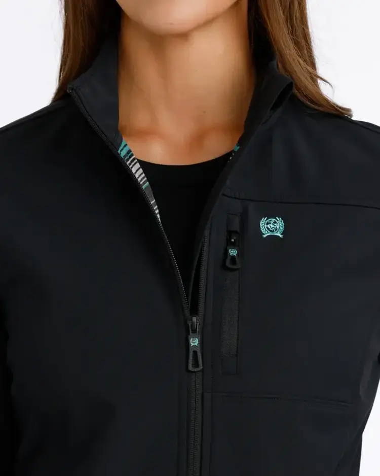 Cinch Waterproof Jacket Black Turquoise