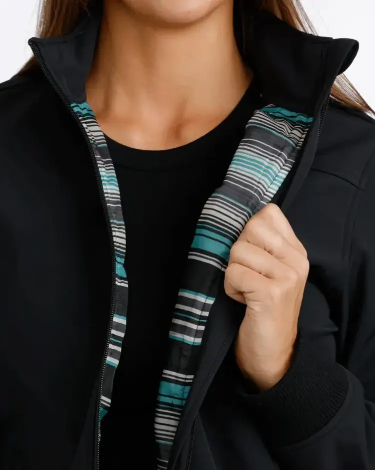 Cinch Waterproof Jacket Black Turquoise