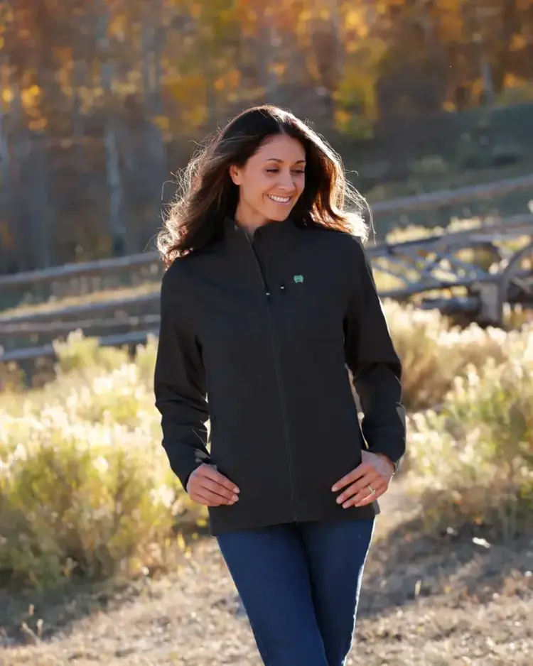 Cinch Waterproof Jacket Black Turquoise