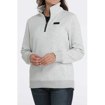 Cinch 1/4 Zip Pullover Sweatshirt Grey