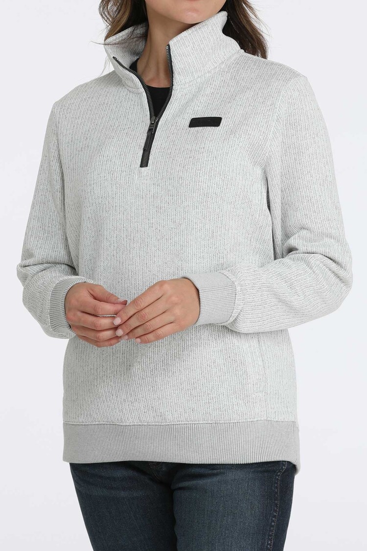 Cinch 1/4 Zip Pullover Sweatshirt Grey