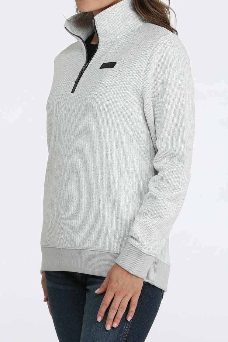 Cinch 1/4 Zip Pullover Sweatshirt Grey