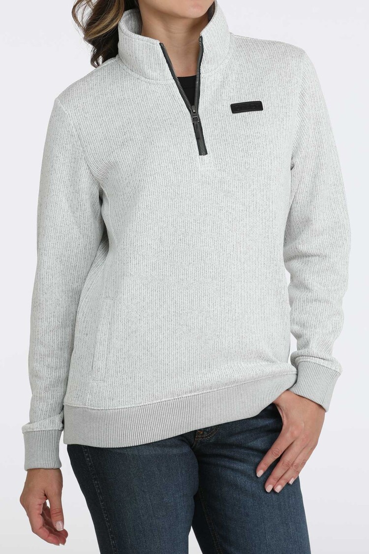 Cinch 1/4 Zip Pullover Sweatshirt Grey