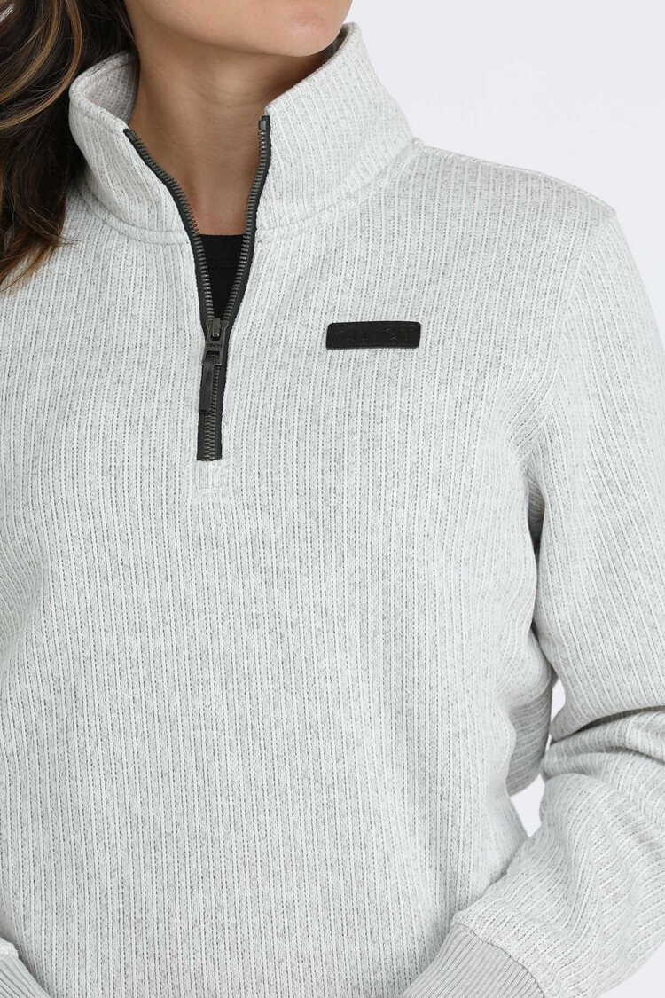 Cinch 1/4 Zip Pullover Sweatshirt Grey