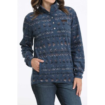Cinch Polar Fleece Pullover Sweater Blue