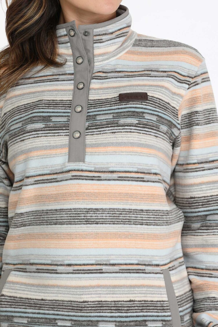 Cinch Polar Fleece Pullover Sweater Multi
