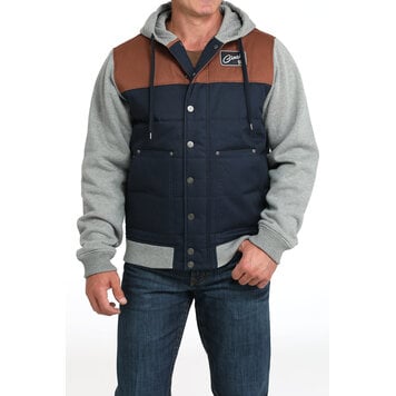 Cinch Hoodie Jacket Navy Grey