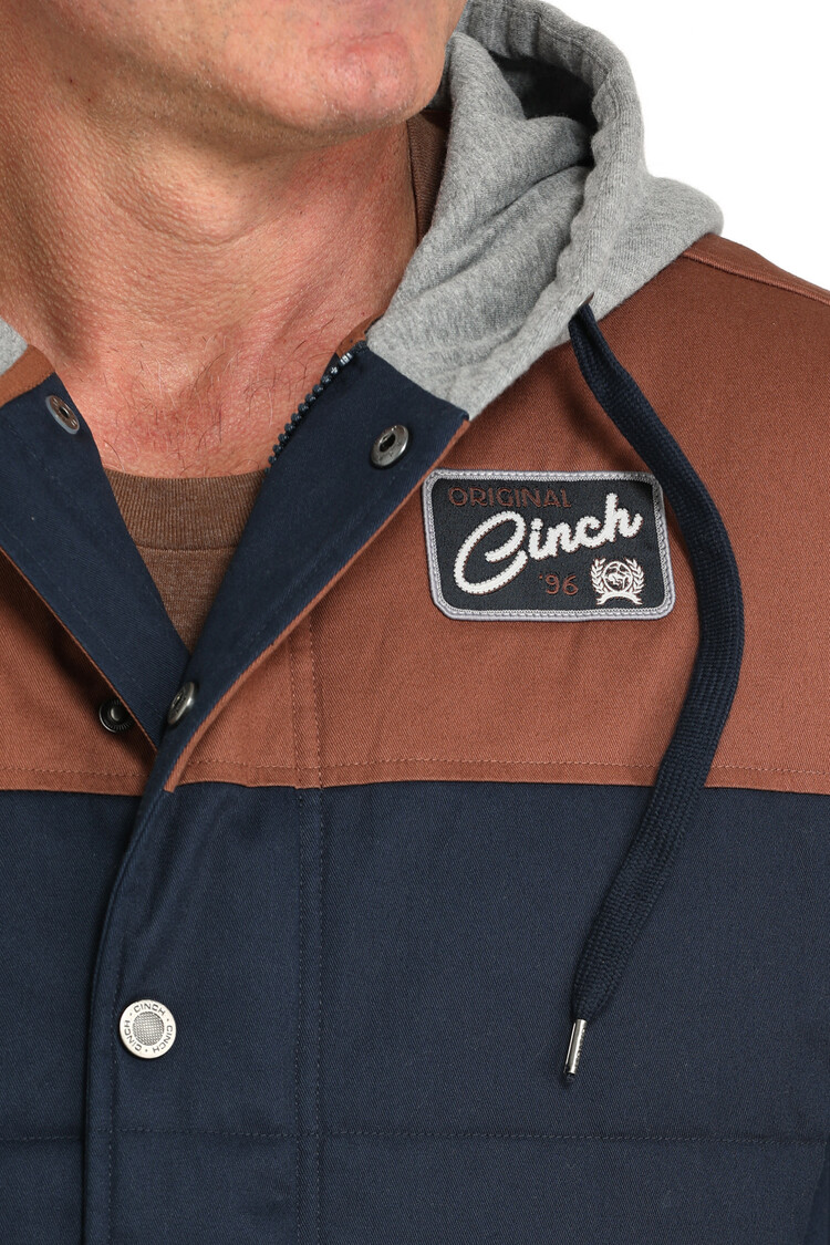 Cinch Hoodie Jacket Navy Grey