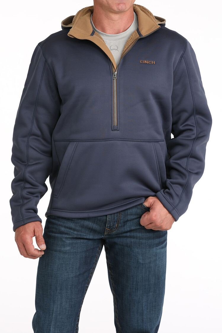 Cinch Sherpa Backed Fleece Hoodie Navy