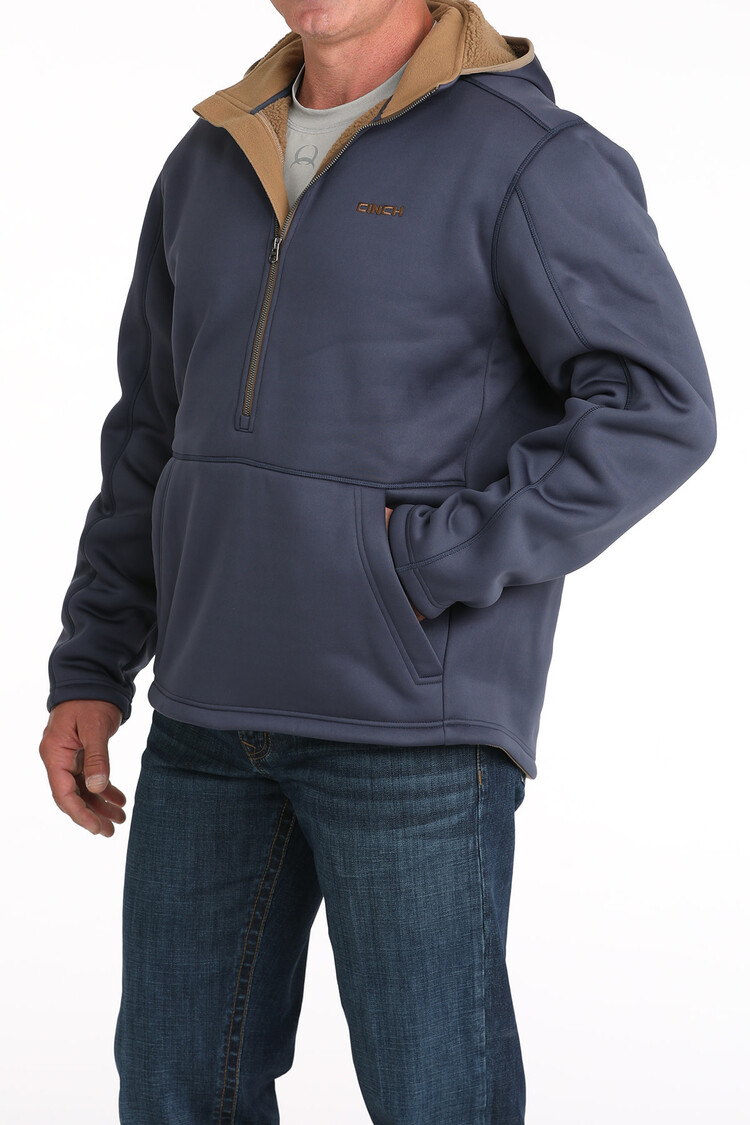 Cinch Sherpa Backed Fleece Hoodie Navy