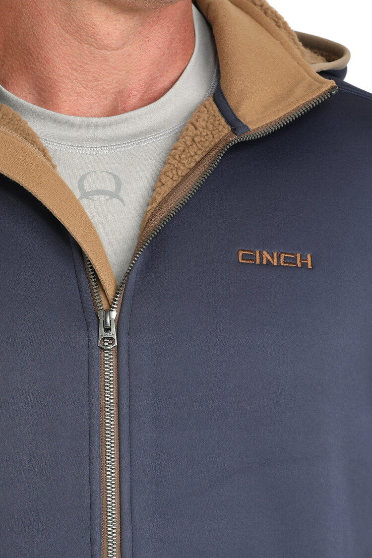 Cinch Sherpa Backed Fleece Hoodie Navy