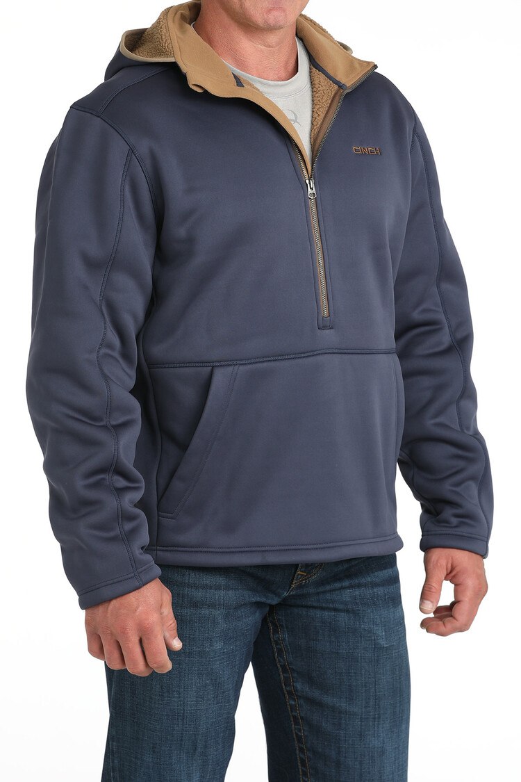 Cinch Sherpa Backed Fleece Hoodie Navy