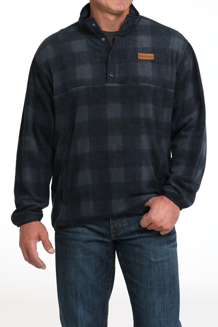 Cinch Polar Fleece Pullover Sweater Navy