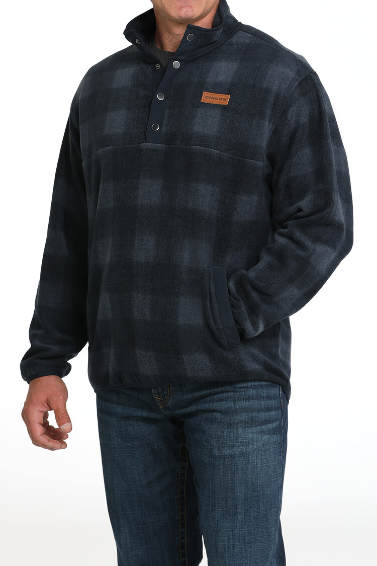 Cinch Polar Fleece Pullover Sweater Navy