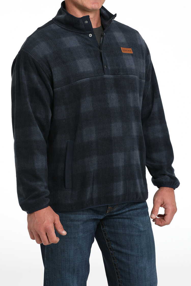 Cinch Polar Fleece Pullover Sweater Navy