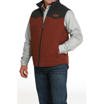 Cinch Reversible Zip Vest Brown