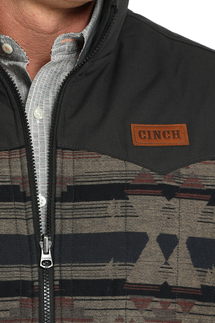 Cinch Reversible Zip Vest Brown