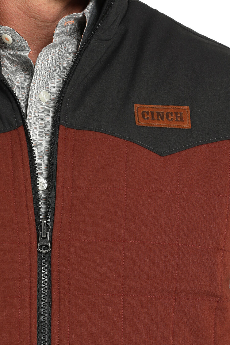Cinch Reversible Zip Vest Brown