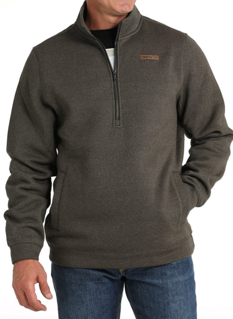Cinch 1/2 Zip Pullover Sweater Olive