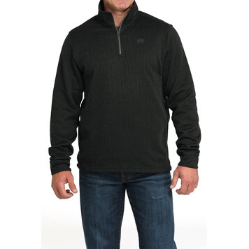Cinch 1/4 Zip Knit Pullover Black