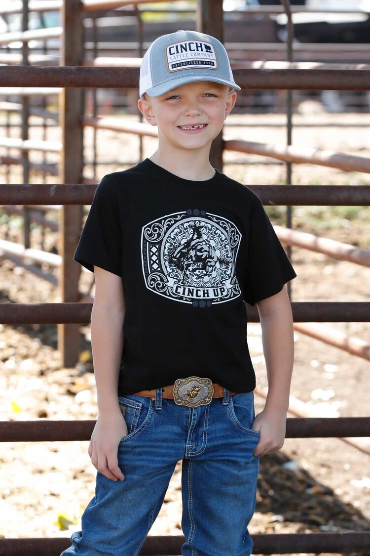 Cinch Youth Cinch Up Buckle Graphic Tee Black