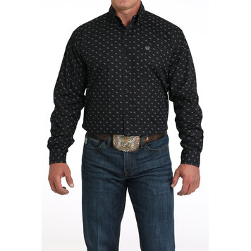 Cinch Elk Print Button Down Black