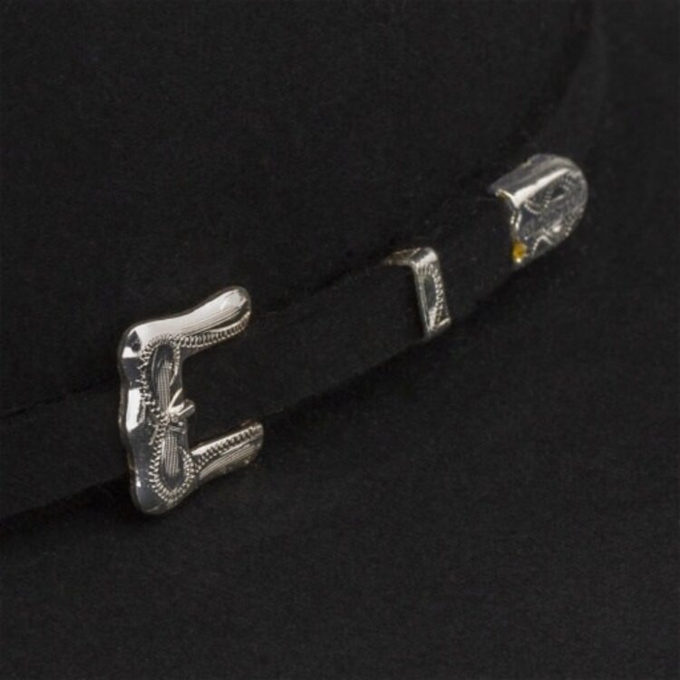 Resistol 20X Black Gold Felt Flat Open Black