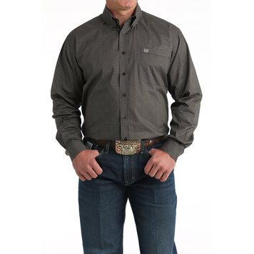 Cinch Stretch Brown Square Button Down