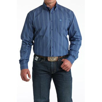 Cinch Royal Blue Print Button Down