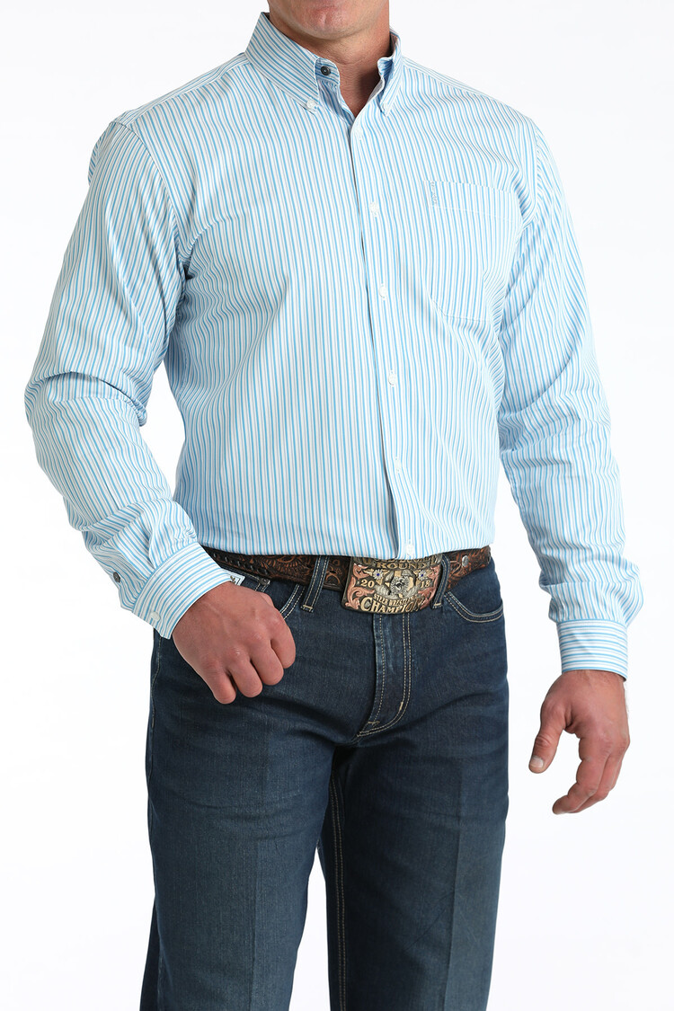 Cinch Modern Fit Blue White Stripe