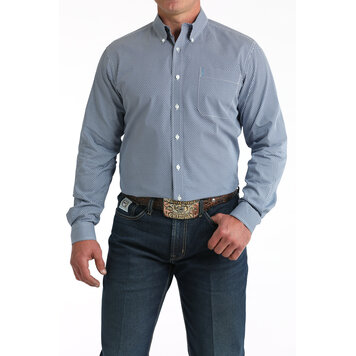 Cinch Modern Fit Button Down Blue Print