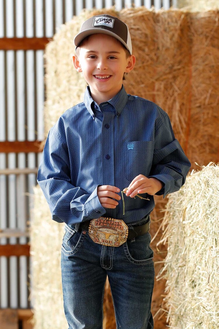 Cinch Youth Royal Blue Button Down