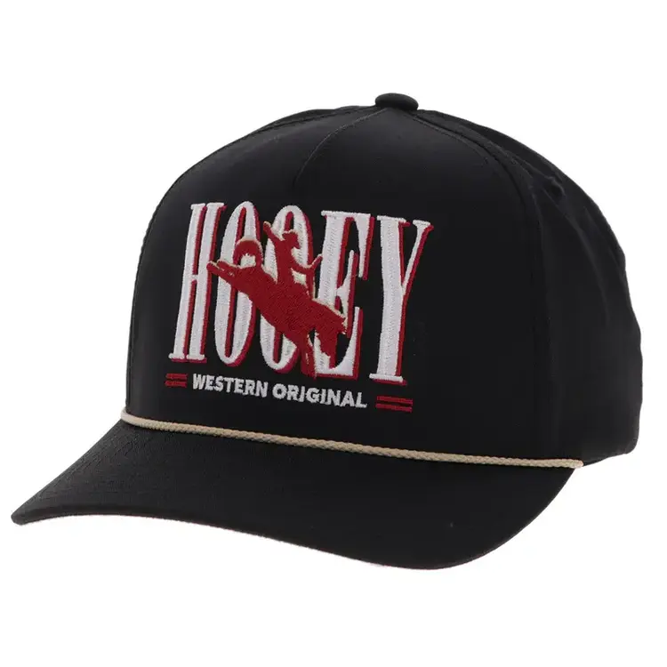 HOOey Wild Ride Cap Embroidered Logo Black