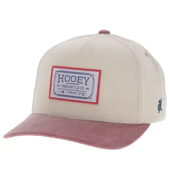 HOOey Doc Cap White Maroon